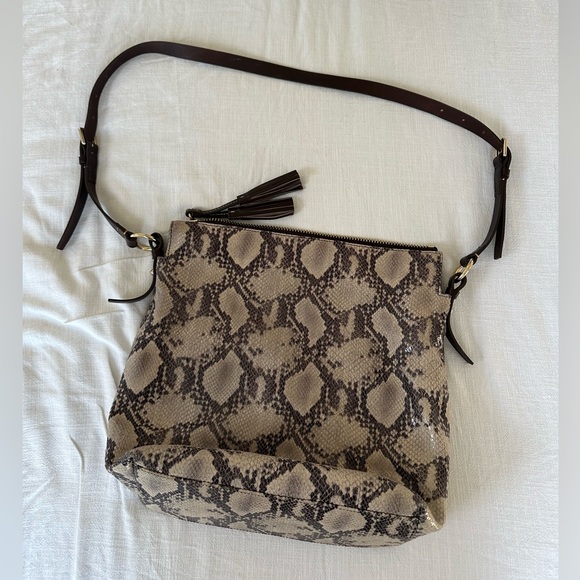 Dooney and Burke Python Sloane Hobo Shoulder Bag - Picture 3 of 6